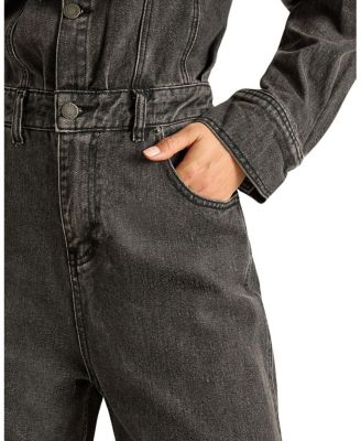 Denim Shoulder Pad Boilersuit