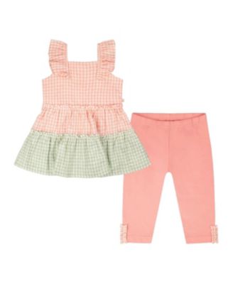 Girls' Tunic and Organic Cotton Gingham Capri Set - Little Kid