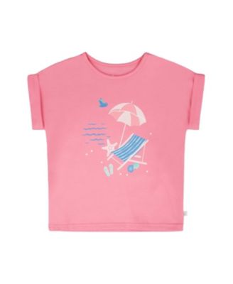 Girls' Organic Cotton Jersey Short Sleeve Beach Chair T-Shirt - Little Kid