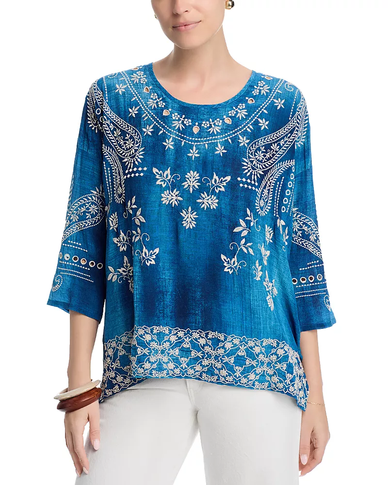 Johnny Was Siana Silk Blouse