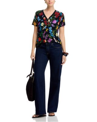 The Janie Favorite Short Sleeve Henley Tee