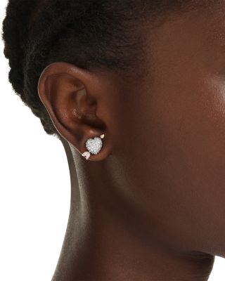 Idyllia Crystal & Cubic Zirconia Heart Arrow Stud Earrings