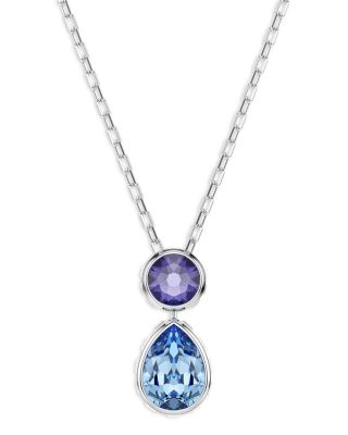 Chroma Crystal Reversible Pendant Necklace, 14.87-17.75"