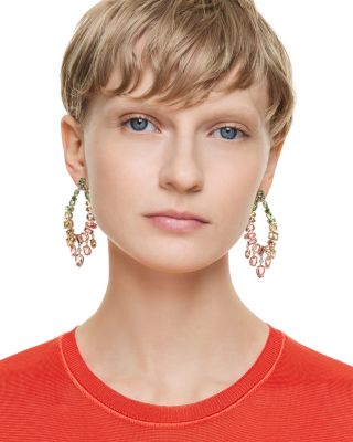 Gema Mixed Crystal Open Chandelier Earrings