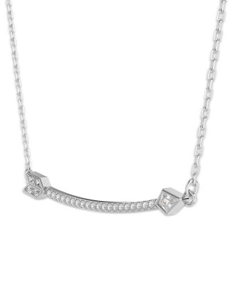 Idyllia Crystal & Cubic Zirconia Arrow Collar Necklace, 14.87-17.75"