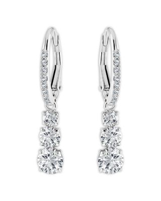 Stilla Attract Triple Crystal Charm Hoop Earrings