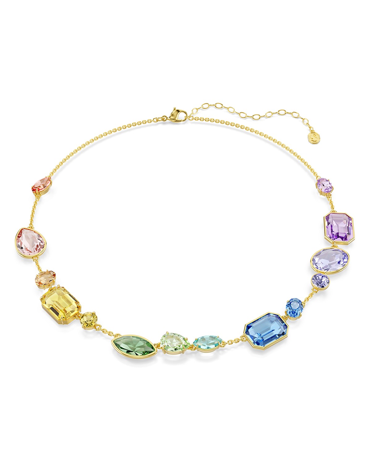 Gema Mixed Crystal Collar Necklace, 14.87-17.75"