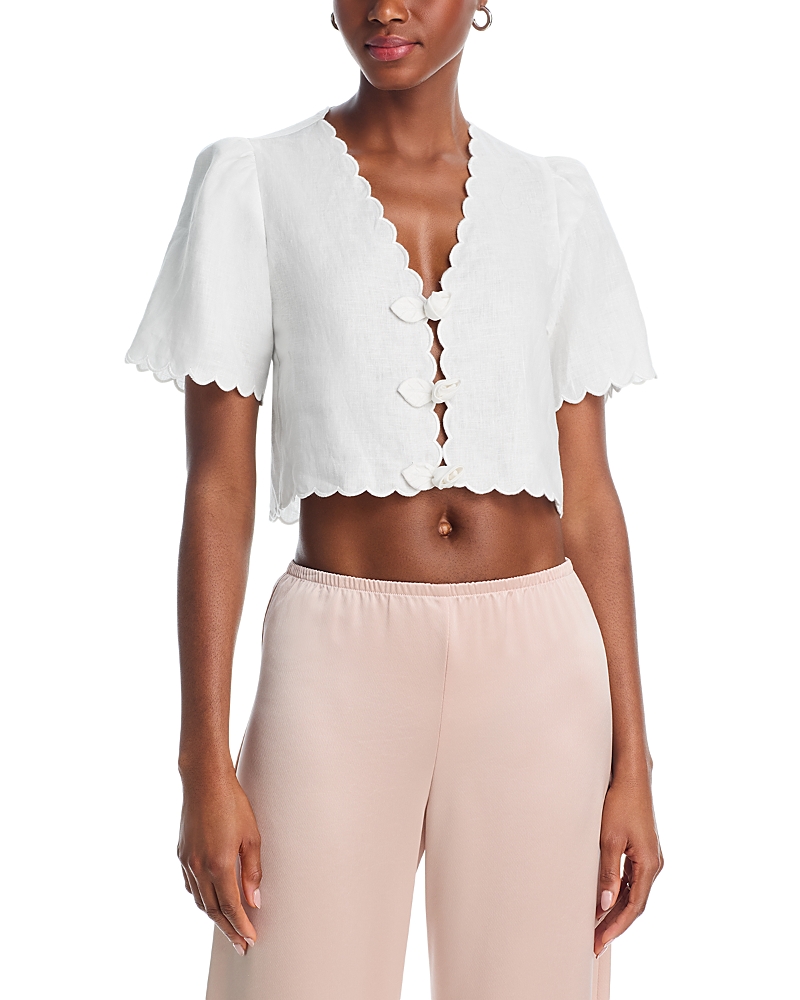 Farm Rio Roses Cropped Blouse