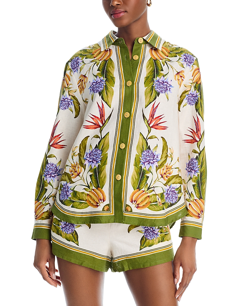 Farm Rio Tropical Scarf Sand Shirt