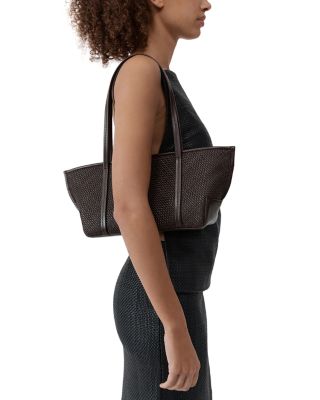 Bateau Slim Woven Leather Tote