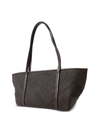 Bateau Slim Woven Leather Tote