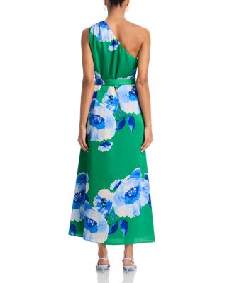 One Shoulder Satin Maxi Dress - Exclusive