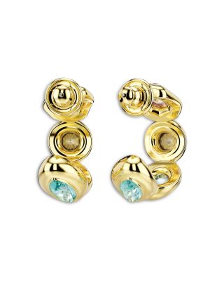 Gema Mixed Crystal Open Hoop Earrings