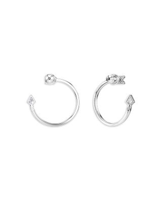 Idyllia Crystal & Cubic Zirconia Arrow Hoop Earrings