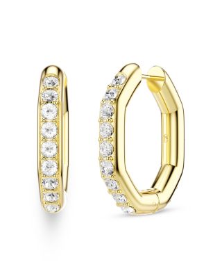Dextera Crystal Octagon Hoop Earrings