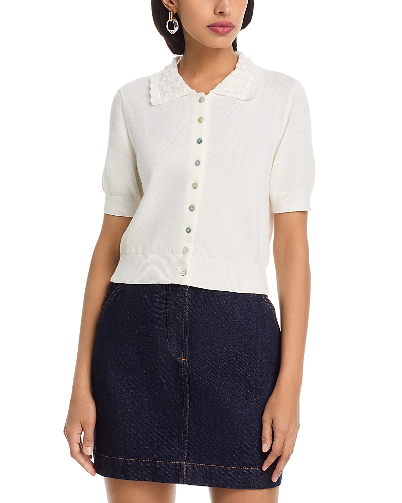 525 America Ariel Peter Pan Collar Cardigan