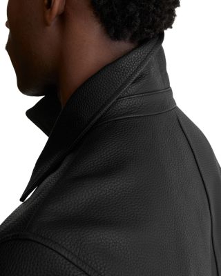 Leather Zip Through Jacket