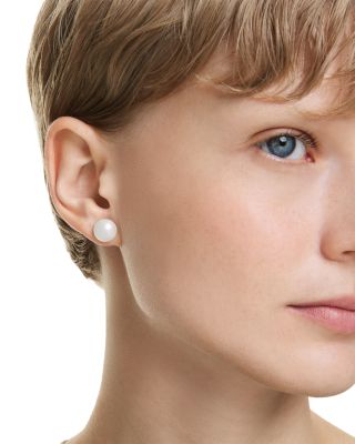 Matrix Crystal Pearl Stud Earrings