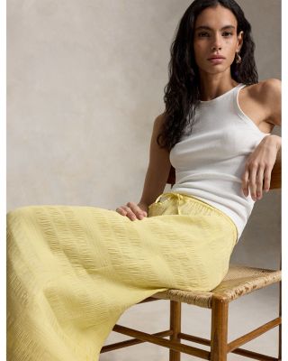 Seersucker Drawstring Skirt