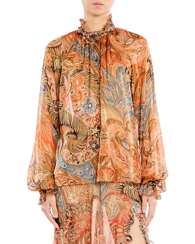 Etro Silk Ruffled Shirt