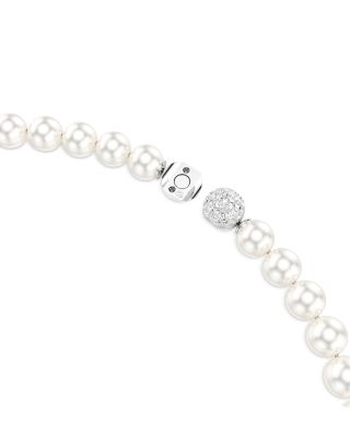 Matrix Crystal Imitation Pearl Necklace, 15.75"