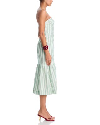 Stripe Bustier Midi Dress - Exclusive