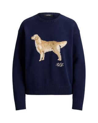 Intarsia Golden Retriever Dog Knit Sweater