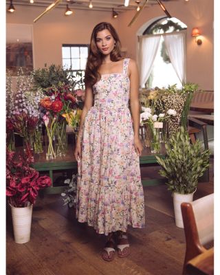 Smocked Back Midi Tank Dress