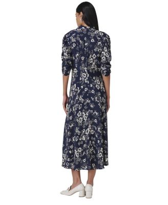 Mia Crepe Floral Midi Tea Dress