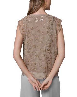 Sequin Overlay Top