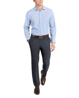 Slim Fit Plaid Performance Dress Shirt