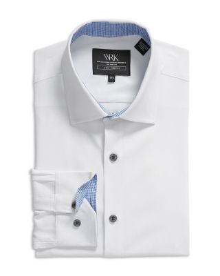 Slim Fit Performance White Solid Dress Shirt