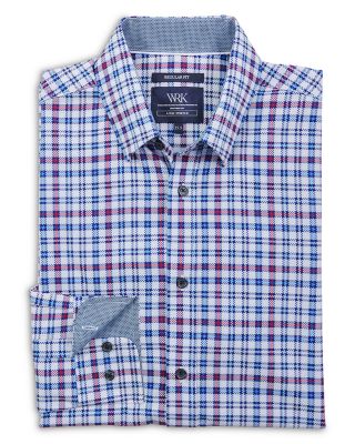 Regular Fit Large Check Performance Dress Shirt