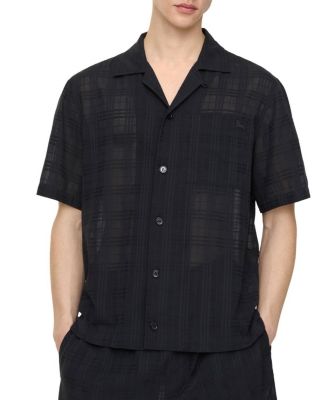  Relaxed Fit Check Cotton Voile Shirt