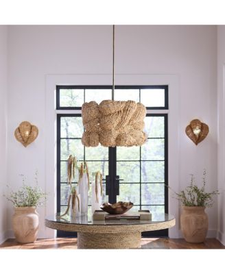  Anguilla1-Light Wood Beaded Wall Sconce