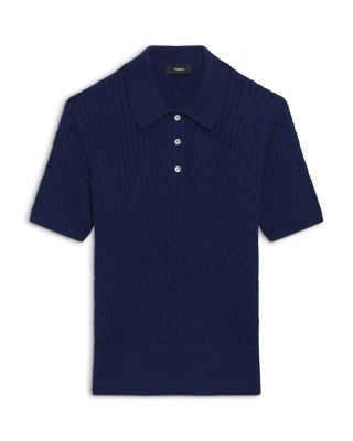 Cable Knit Polo Shirt