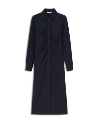 Long Sleeve Button Front Shirt Dress