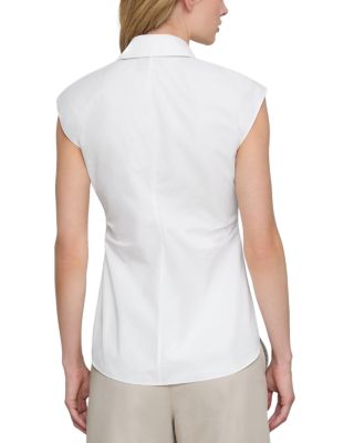 Sleeveless Button Front Shirt