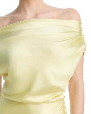 Satin Off The Shoulder Dress - Exclusive 