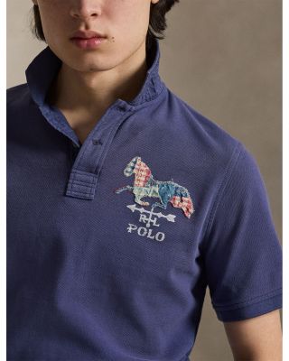 Classic Fit Horse Appliqu&eacute;d Polo Shirt