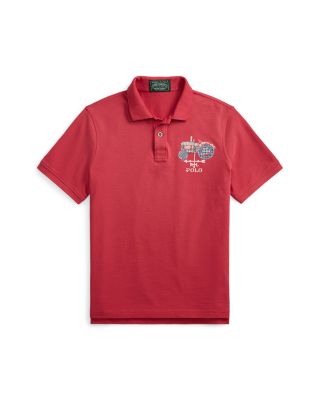 Classic Fit Tractor Appliqu&eacute;d Polo Shirt