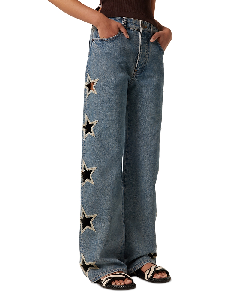 TRESSE Cutout Stars Jeans in Blue