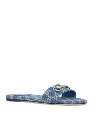 Gucci Women's Slide Sandals with Horsebit | Bloomingdale's Shoes