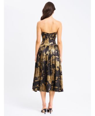  Saanvi Strapless Drop Waist Midi Dress