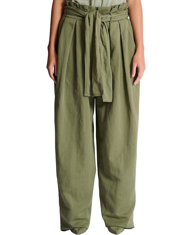 Balmain Twill High-Waisted Trousers