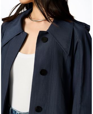 Single-Breasted Cotton Trench Coat