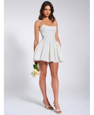 Kadi  Cotton Drop Waist Corset Mini Dress