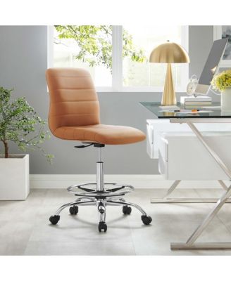 Ripple Armless Faux Leather Drafting Chair