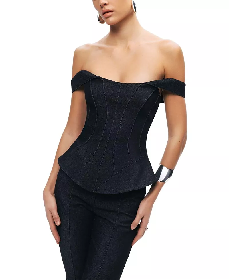 Nocturne Off-Shoulder Sculpted Bustier