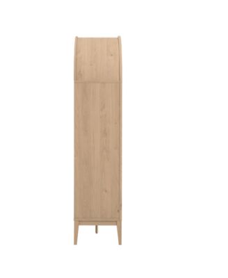 Nolan 74" Tall Wide Arched Storage Display Cabinet Bookshelf